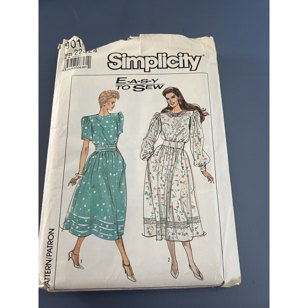 👗 Simplicity "Easy to Sew" Women's Dress Pattern – Sizes 22–24 – UNCUT ✂️